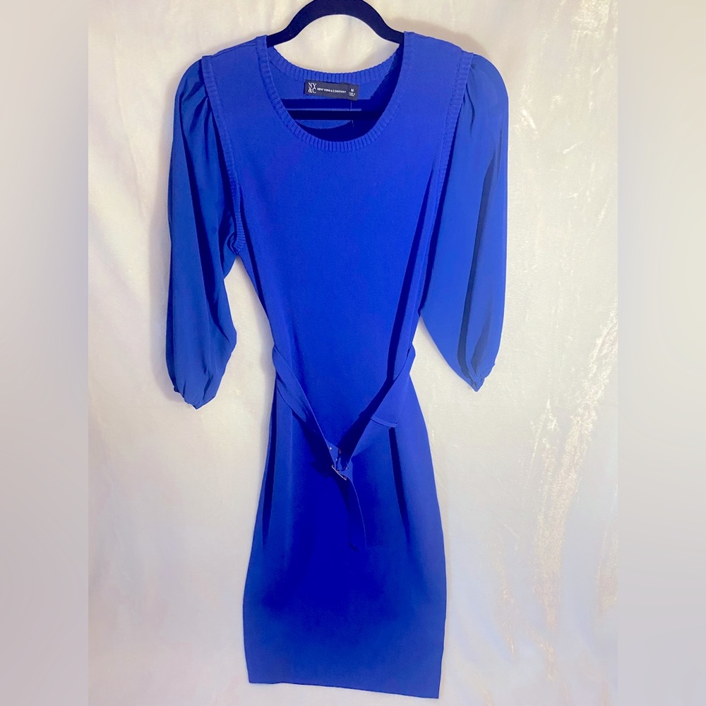 NEW YORK & COMPANY Belted Sweater Dress